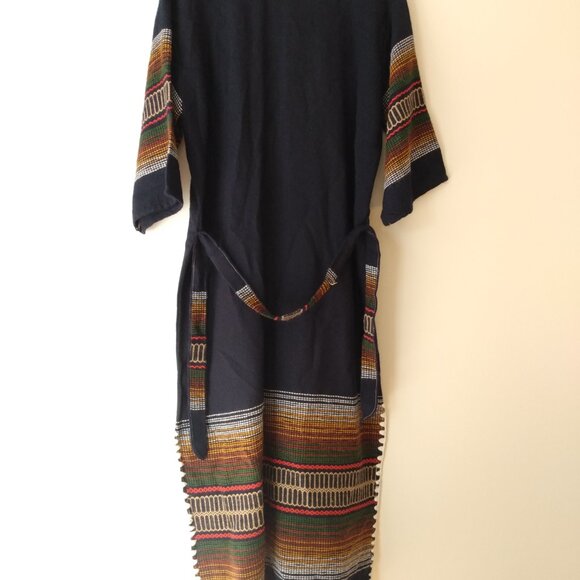 Vintage Handwoven Peru Dress Ethnic Hippy Boho Embroidered - Picture 6 of 15
